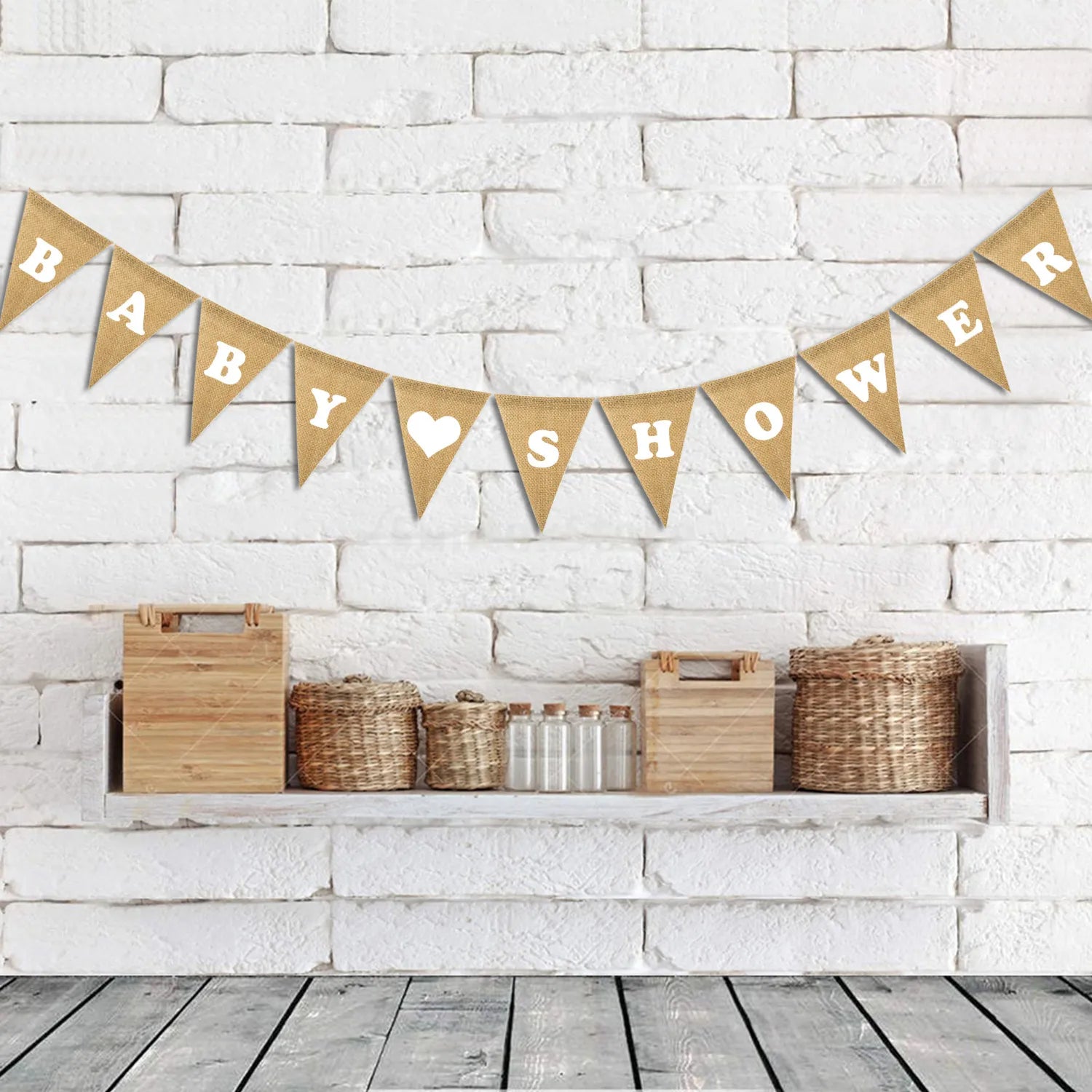 Party decoration linen pennants