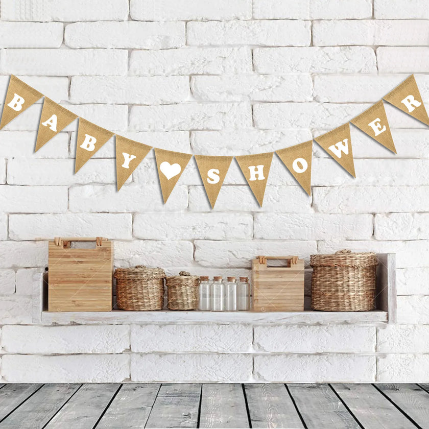Party decoration linen pennants