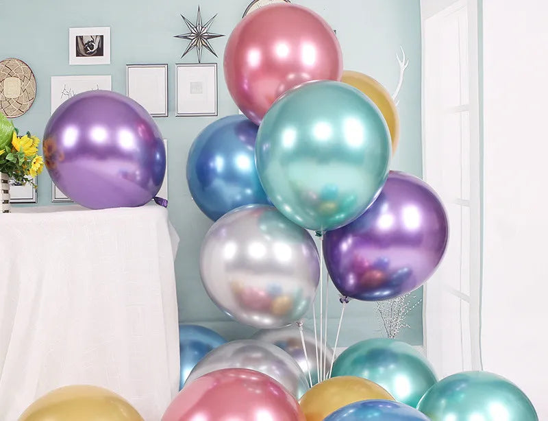 Metal Chrome Balloons Thick Latex Wedding Birthday Party Decoration