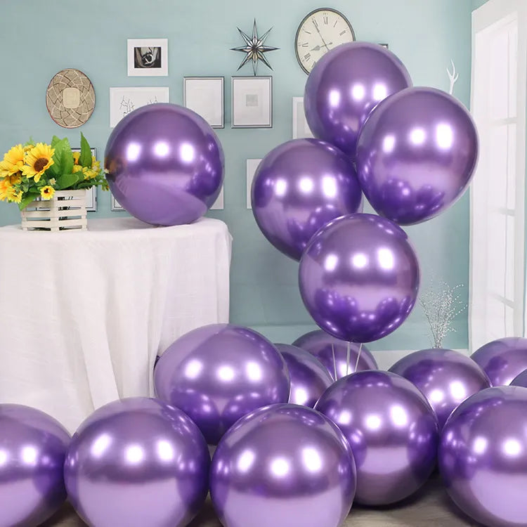 Metal Chrome Balloons Thick Latex Wedding Birthday Party Decoration