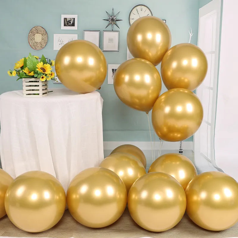Metal Chrome Balloons Thick Latex Wedding Birthday Party Decoration