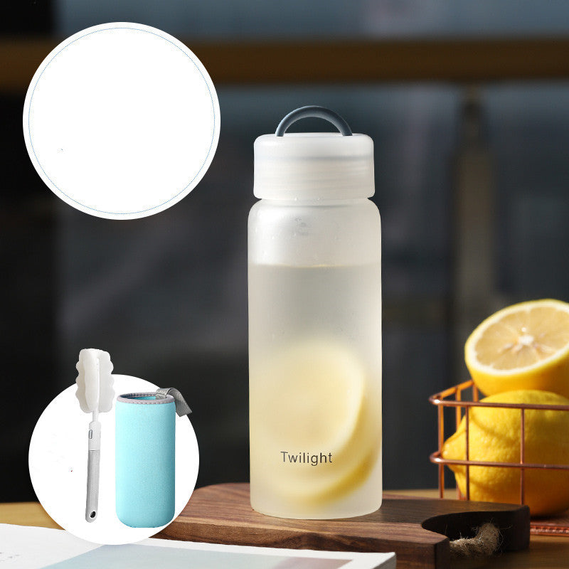 Student Fashion Portable Heat-Resistant Glass Mug
