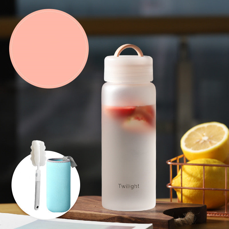 Student Fashion Portable Heat-Resistant Glass Mug