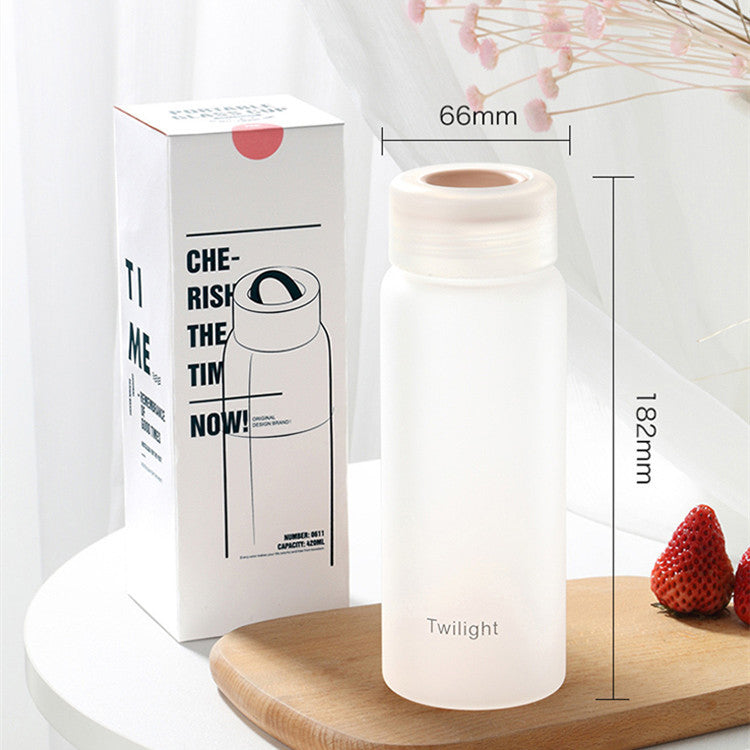 Student Fashion Portable Heat-Resistant Glass Mug