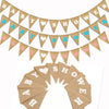 Party decoration linen pennants