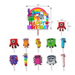 Numberblocks Theme Balloon Birthday Party Background Decoration