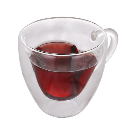 Heart-Shaped Coffee Cup – Heat-Resistant Glass