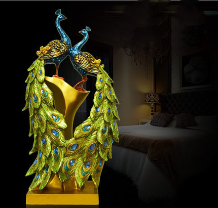 Elegant Animal-Themed Decorations for Living Room and Wedding Gifts: Peacock