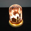 Ramadan Mosque Night Light with Wooden Base Decoration