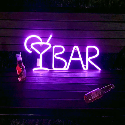 LED Neon Letter Shape BAR Light for Party and Room Decor