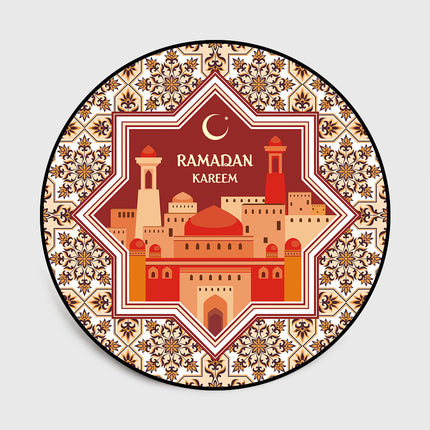 Islamic Ramadan Festival Moon Camel Round Floor Mat