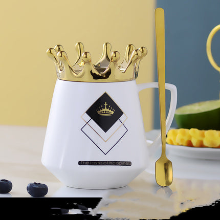 White Crown Cup: Light Luxury Mug