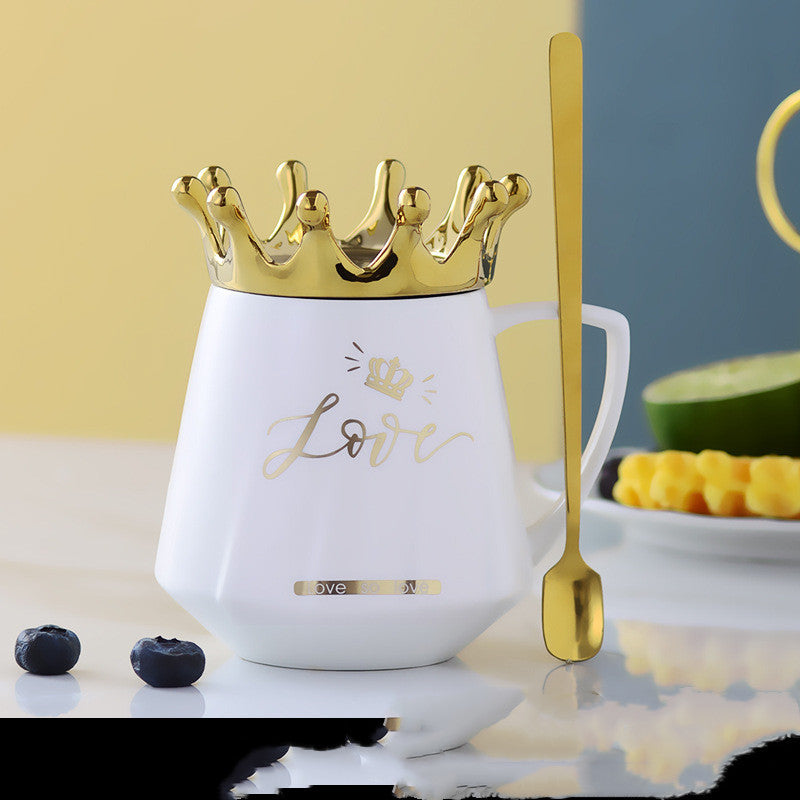 White Crown Cup: Light Luxury Mug