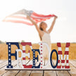 American Independence Day Wooden Letter Decoration