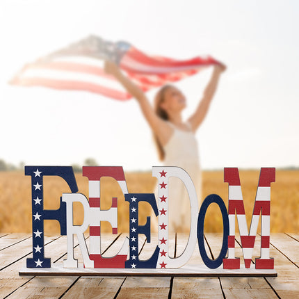 American Independence Day Wooden Letter Decoration