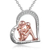 Mother Daughter Necklace Sterling Silver