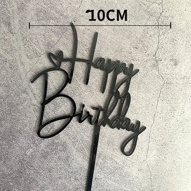 Acrylic Happy Birthday Cake Topper