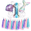 Mermaid Theme Fishtail Happy Birthday Party Decoration