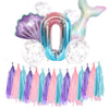 Mermaid Theme Fishtail Happy Birthday Party Decoration