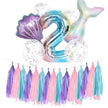 Mermaid Theme Fishtail Happy Birthday Party Decoration