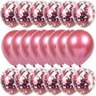 20/10-Pack of 12-Inch Metallic Balloons with Gold Confetti