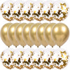 20/10-Pack of 12-Inch Metallic Balloons with Gold Confetti