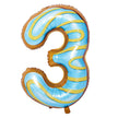 Donut Number Aluminum Foil Balloon Birthday Party Decoration