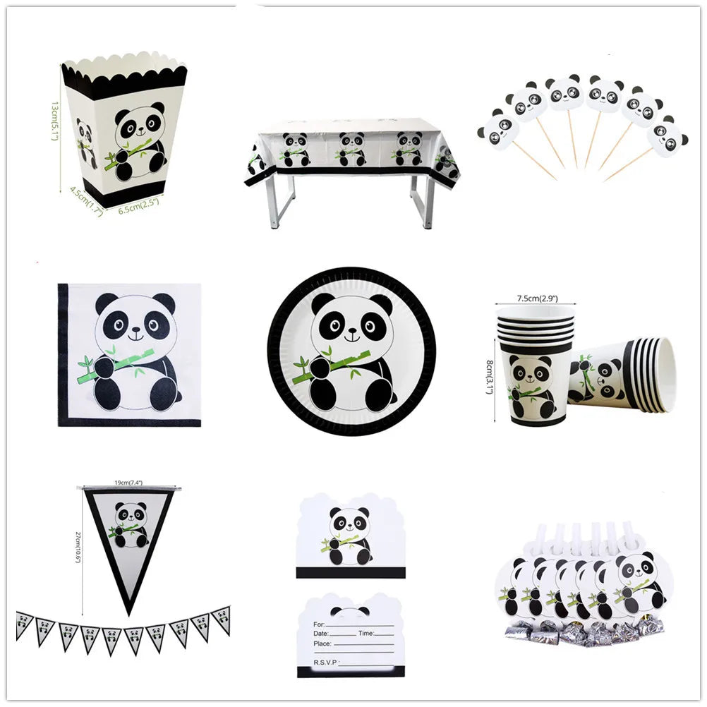 New Panda Party Birthday Party Decoration Props