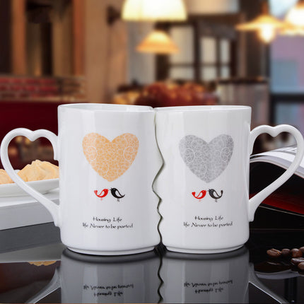 Couple Cup Ceramic Coffee Kiss Mug – Creative Valentine’s Day Gift