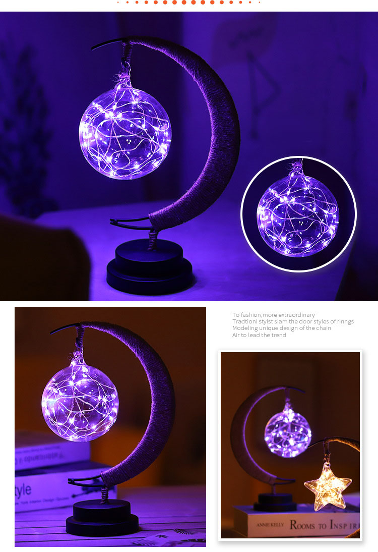 LED Moon Light Decor Ornament Night Light Star Decorative Lamp