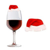 10Pcs Lot Paper Red Christmas Hat Wine Champagne Tipple Cup Decorations