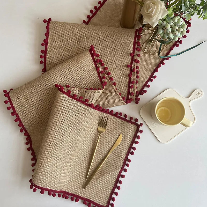 Table Decoration Jute Table Flag