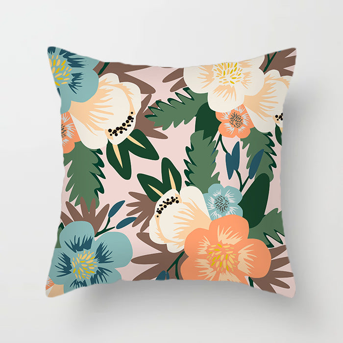 Tropical Plants And Fruits Cushion Cover