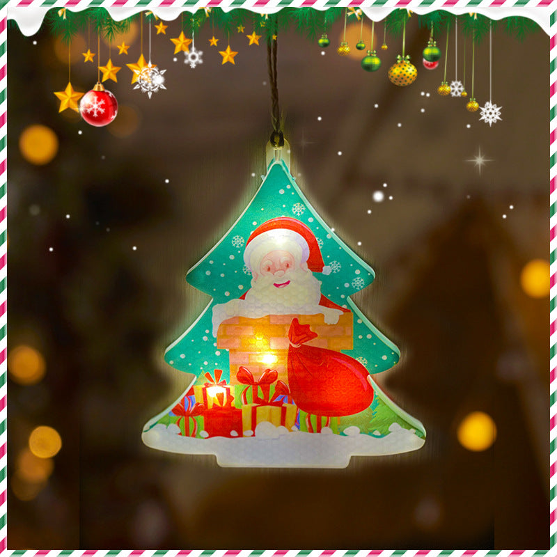 Holiday Decoration Arrangement Hanging Lights Christmas Tree