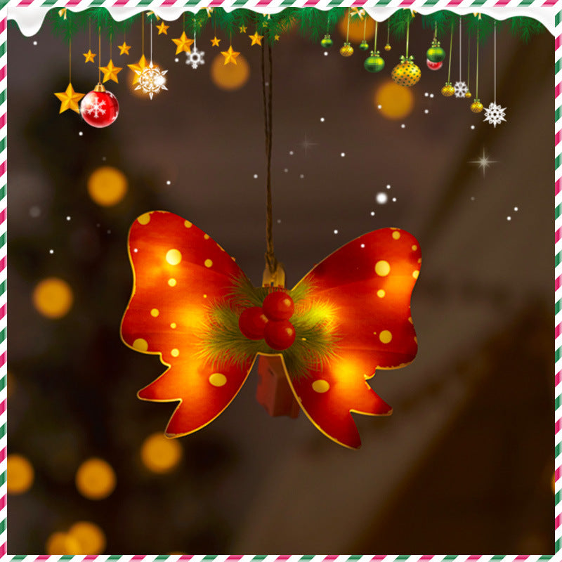 Holiday Decoration Arrangement Hanging Lights Christmas Tree