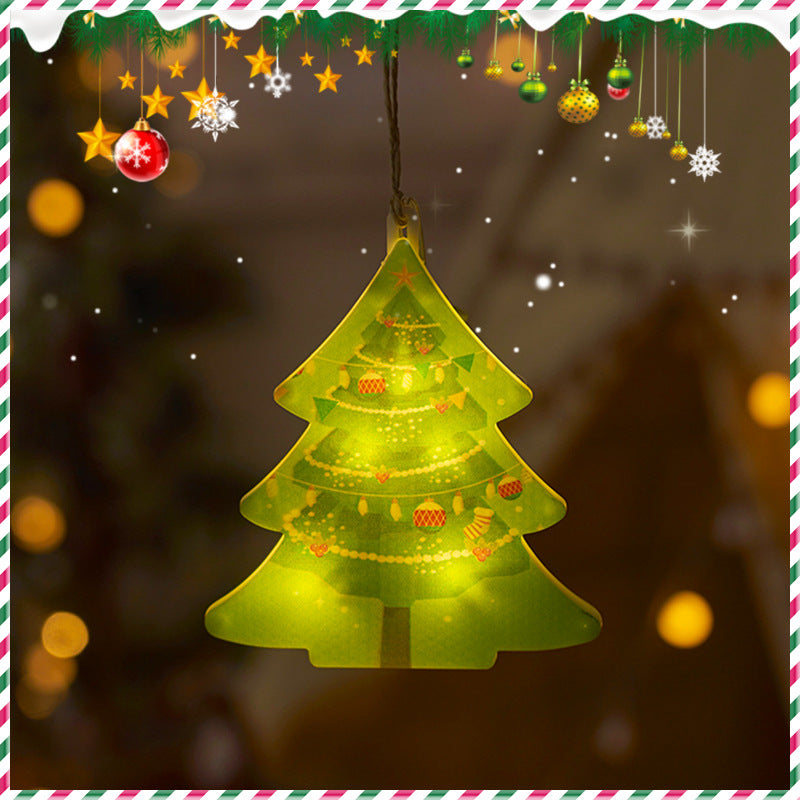 Holiday Decoration Arrangement Hanging Lights Christmas Tree