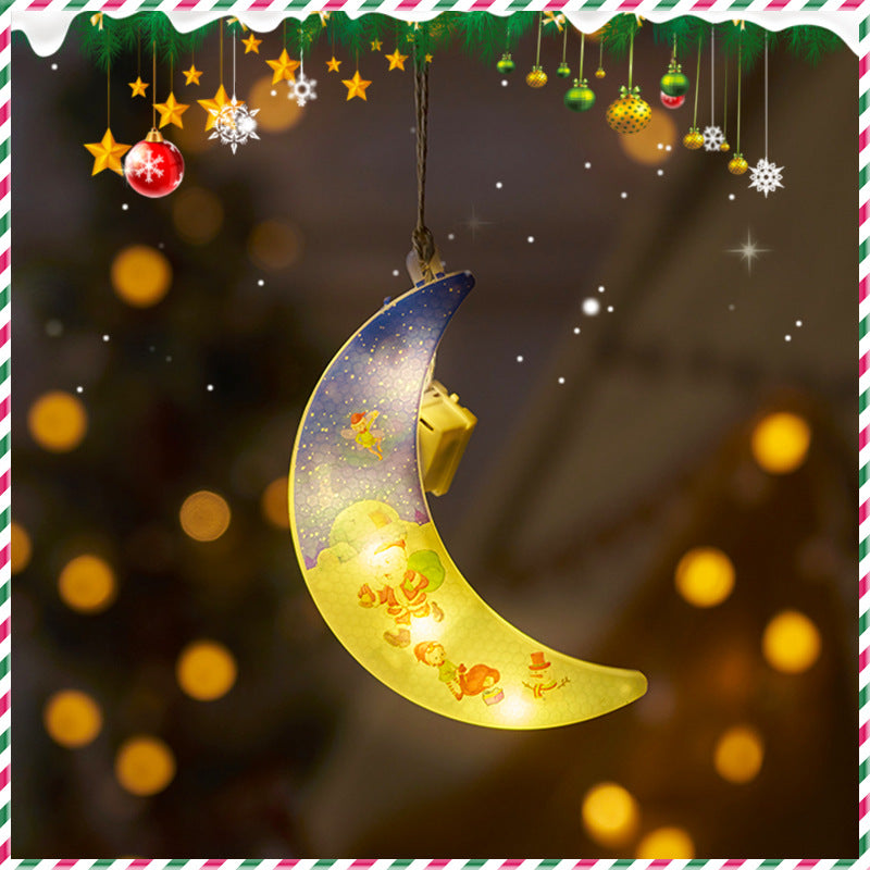 Holiday Decoration Arrangement Hanging Lights Christmas Tree