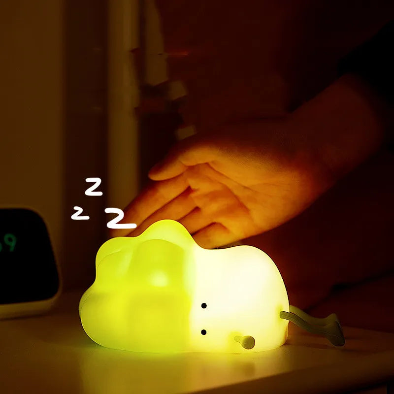 USB Rechargeable Silicone Cabbage Night Light
