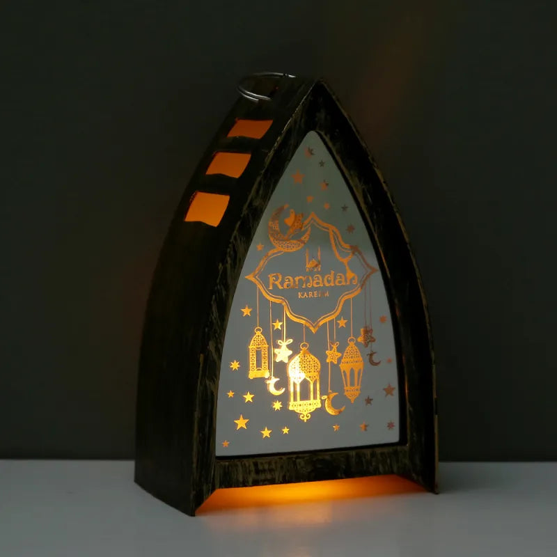 LED Illuminated Arab Lanterns For Middle Eastern Holiday Electronic Candle Decorations