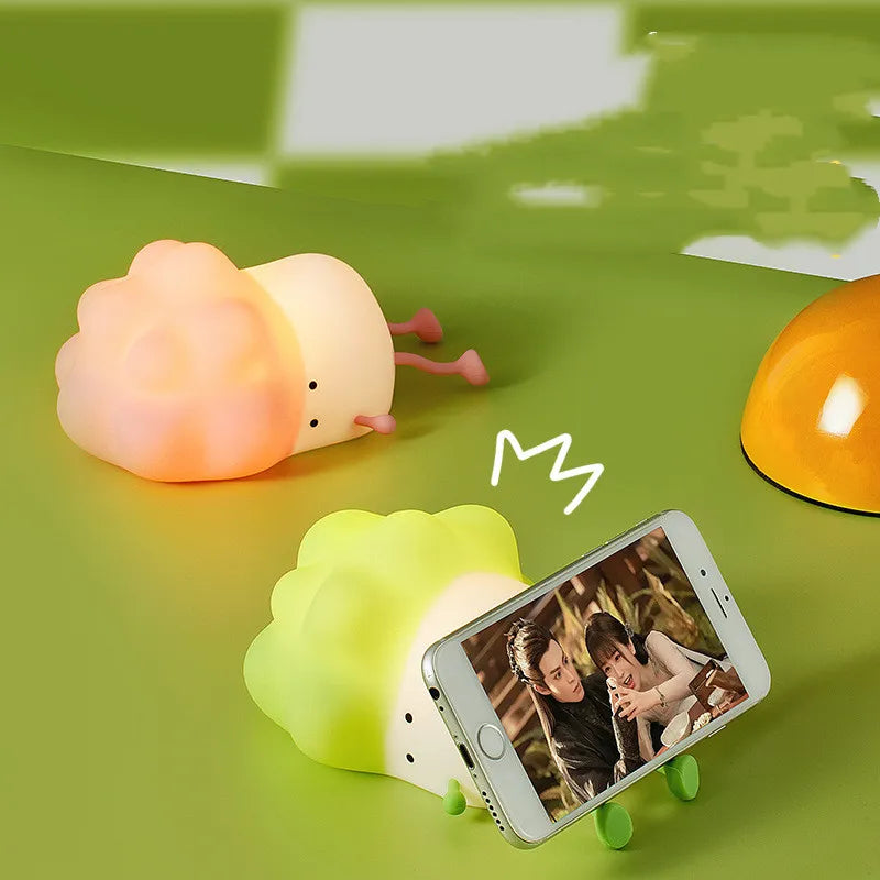 USB Rechargeable Silicone Cabbage Night Light