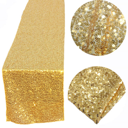 Wedding party sequined table runner