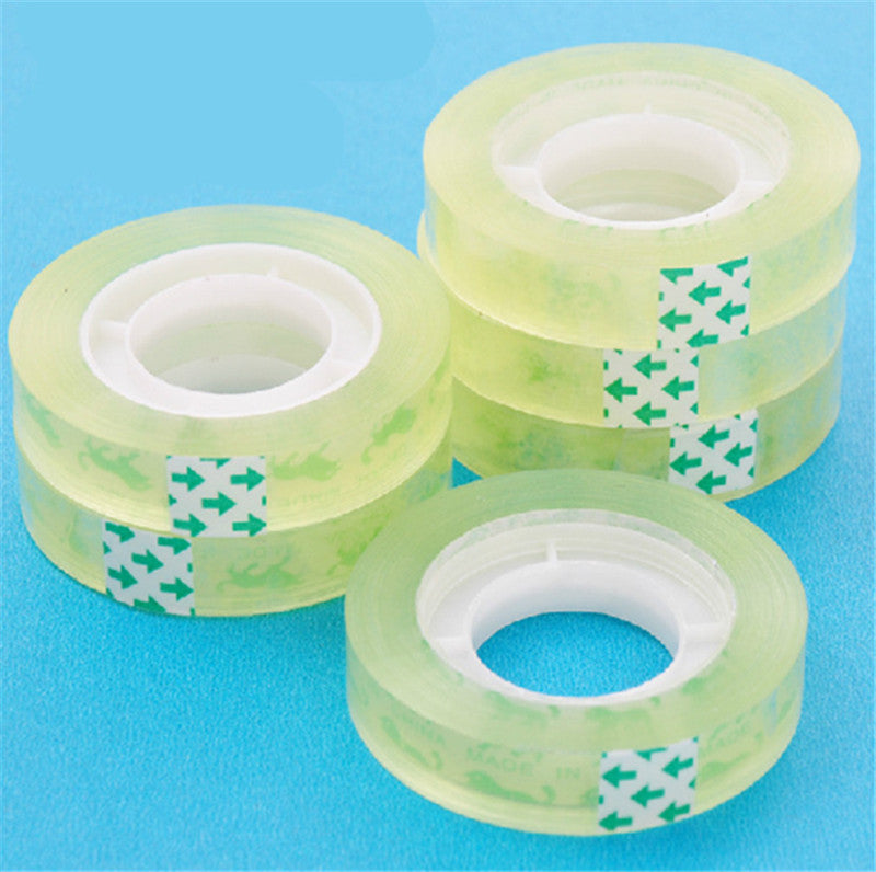 Adhesive transparent stationery tape