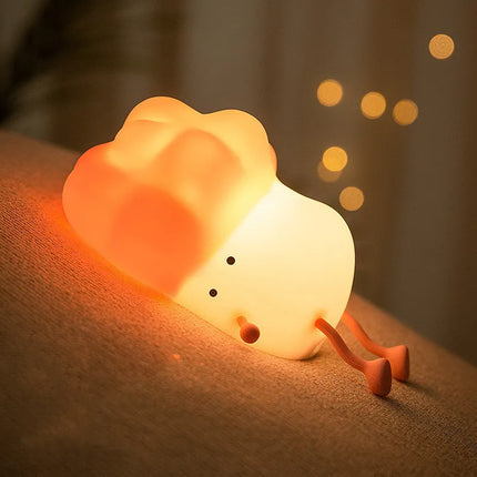 USB Rechargeable Silicone Cabbage Night Light