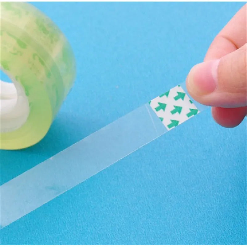 Adhesive transparent stationery tape