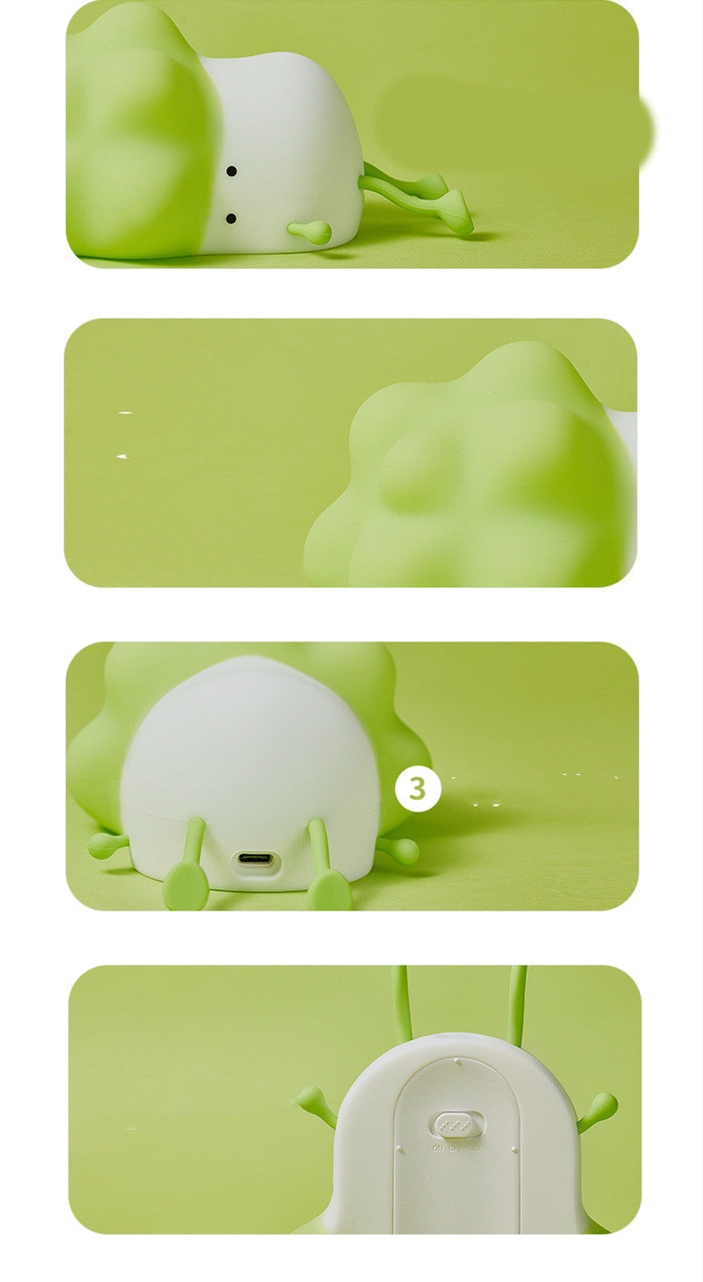 USB Rechargeable Silicone Cabbage Night Light