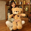 Plush toy ribbon teddy bear doll hugs bear dolls to give girls birthday gifts