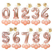 Wedding Decoration Rose Gold Number Balloon Birthday Party Supplies Aluminum Foil