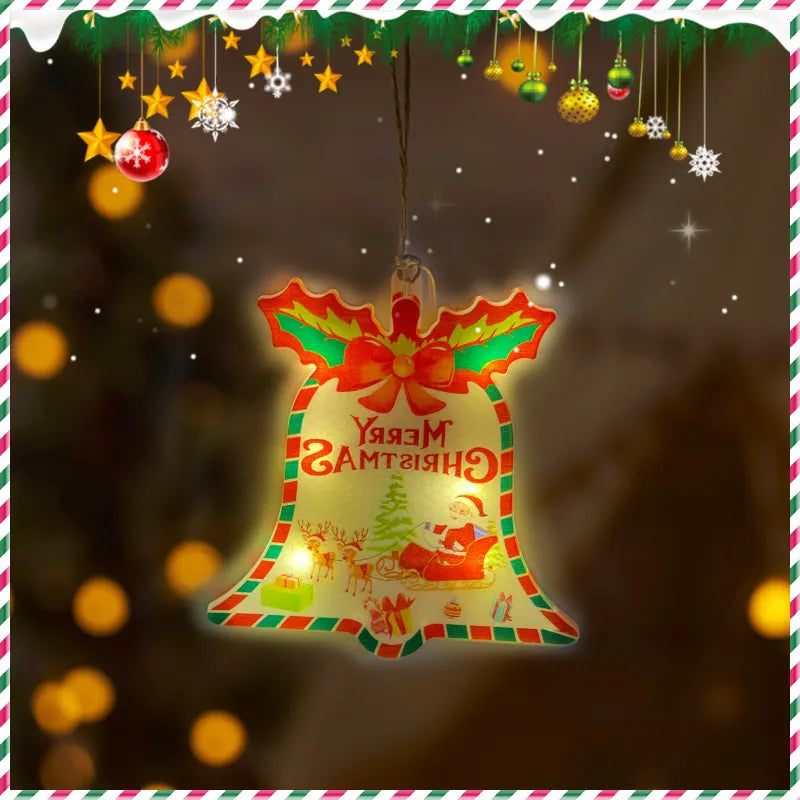 Holiday Decoration Arrangement Hanging Lights Christmas Tree