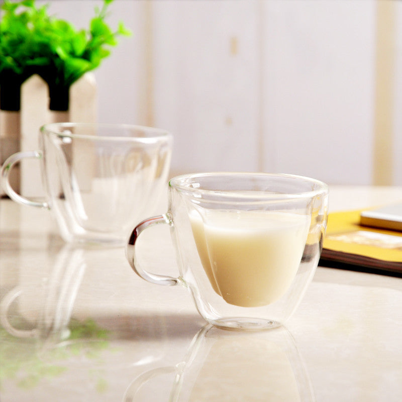 Heart-Shaped Coffee Cup – Heat-Resistant Glass