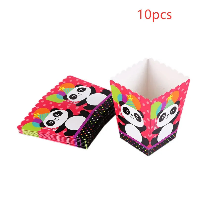 Panda children's birthday holiday party atmosphere supplies